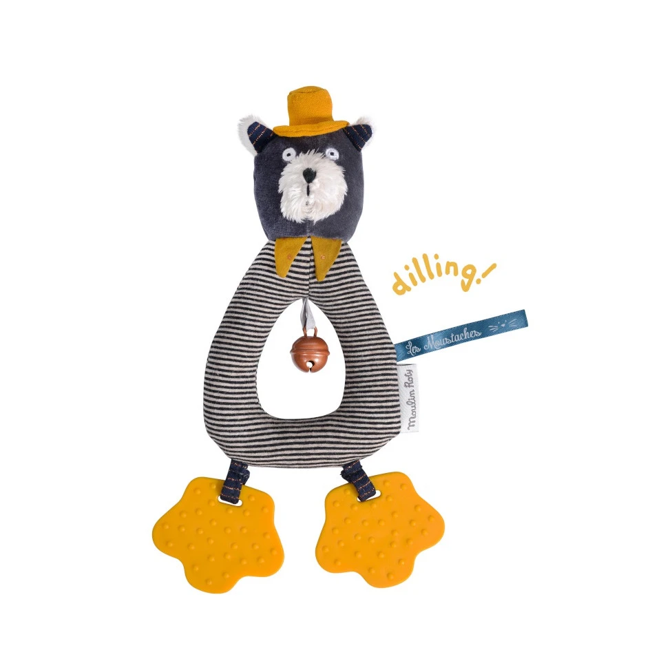 Anneau-hochet Alphonse MOULIN ROTY Les Moustaches 3 Anneau-hochet Alphonse MOULIN ROTY Les Moustaches