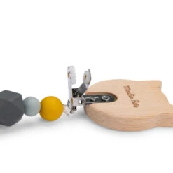 Attache-tétine En Bois Et Silicone Chat MOULIN ROTY Les Moustaches -Moulin Roty attache tetine en bois et silicone chat moulin roty les moustaches 3