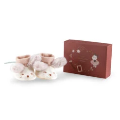 Chaussons Souris Blanc MOULIN ROTY Après La Pluie -Moulin Roty chaussons souris blanc moulin roty apres la pluie 2