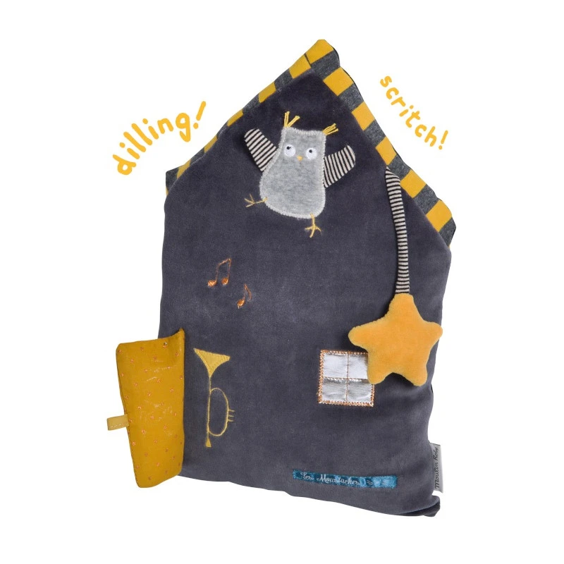 Coussin D'activités Maison Grise MOULIN ROTY Les Moustaches 3 Coussin D'activités Maison Grise MOULIN ROTY Les Moustaches