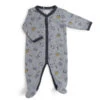 Pyjama En Jersey Gris Chiné 1m MOULIN ROTY Les Moustaches -Moulin Roty lmo pyjama jersey gris chine allover