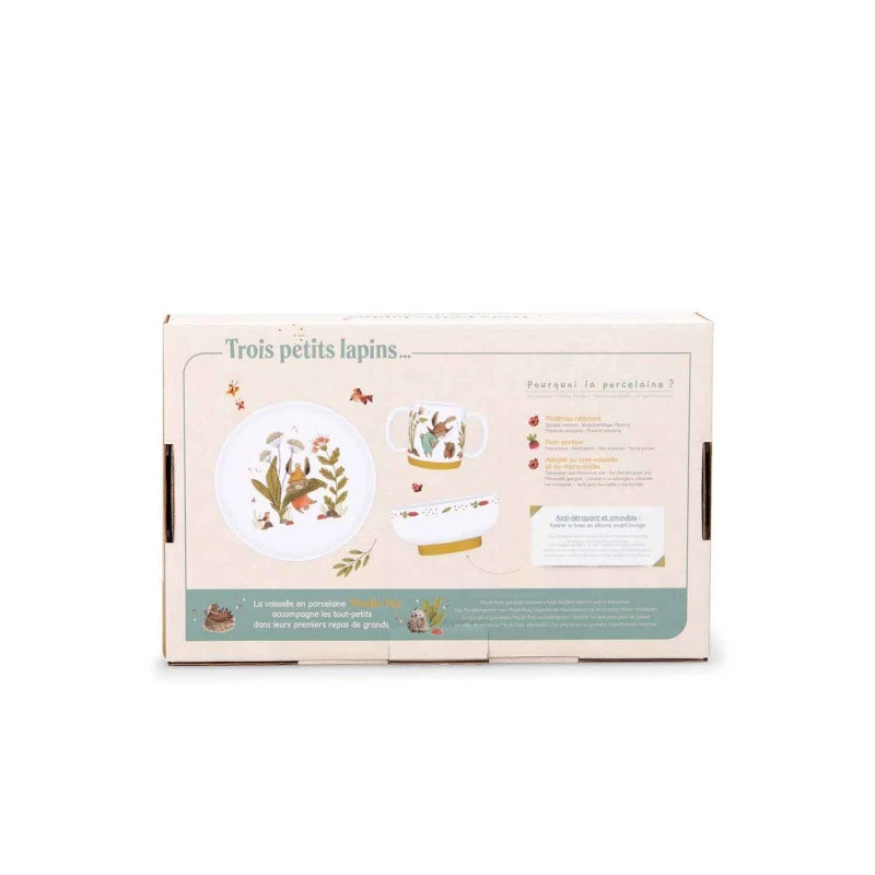 Set De Vaisselle En Porcelaine MOULIN ROTY Trois Petits Lapins 11 Set De Vaisselle En Porcelaine MOULIN ROTY Trois Petits Lapins – Image 9