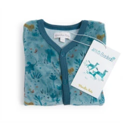Pyjama En Velours Bleu Nuit 1m MOULIN ROTY Sous Mon Baobab -Moulin Roty smb pyjama velours bleu nuit 6